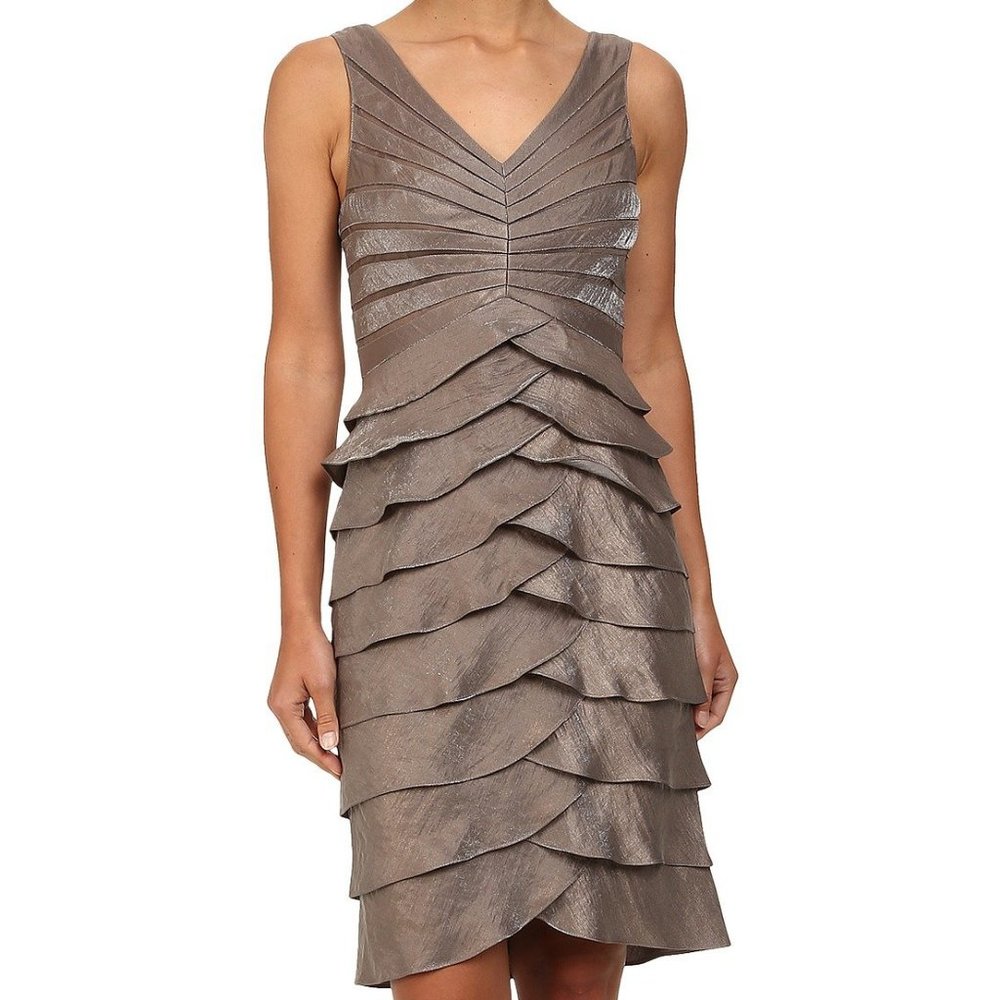 ADRIANNA PAPELL Shutter Pleat Dress NWOT